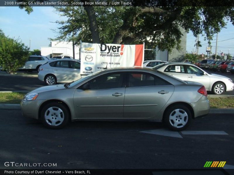 Sedona Beige Metallic / Light Taupe 2008 Pontiac G6 Value Leader Sedan