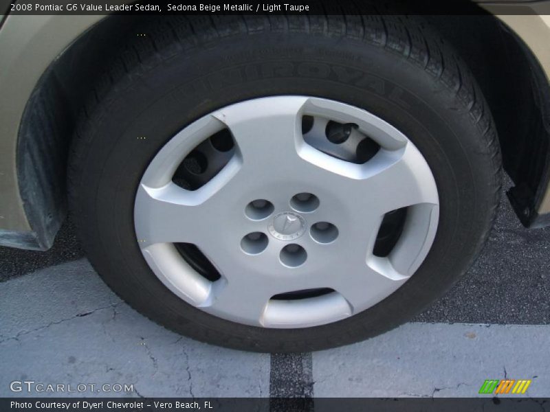 Sedona Beige Metallic / Light Taupe 2008 Pontiac G6 Value Leader Sedan