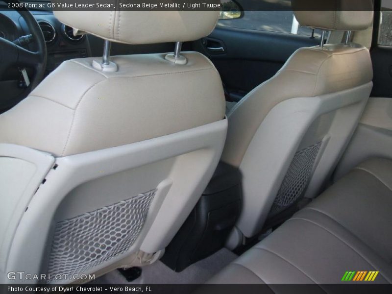 Sedona Beige Metallic / Light Taupe 2008 Pontiac G6 Value Leader Sedan