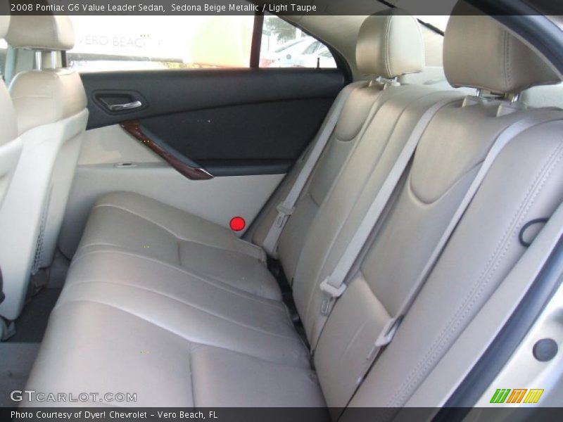 Sedona Beige Metallic / Light Taupe 2008 Pontiac G6 Value Leader Sedan
