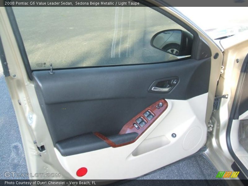 Sedona Beige Metallic / Light Taupe 2008 Pontiac G6 Value Leader Sedan