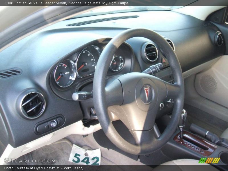 Sedona Beige Metallic / Light Taupe 2008 Pontiac G6 Value Leader Sedan