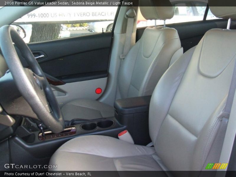 Sedona Beige Metallic / Light Taupe 2008 Pontiac G6 Value Leader Sedan