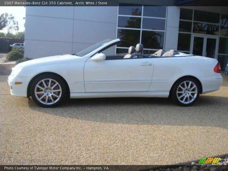 Arctic White / Stone 2007 Mercedes-Benz CLK 350 Cabriolet