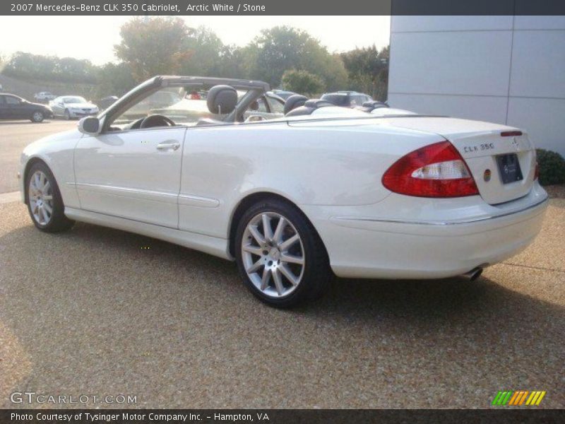 Arctic White / Stone 2007 Mercedes-Benz CLK 350 Cabriolet