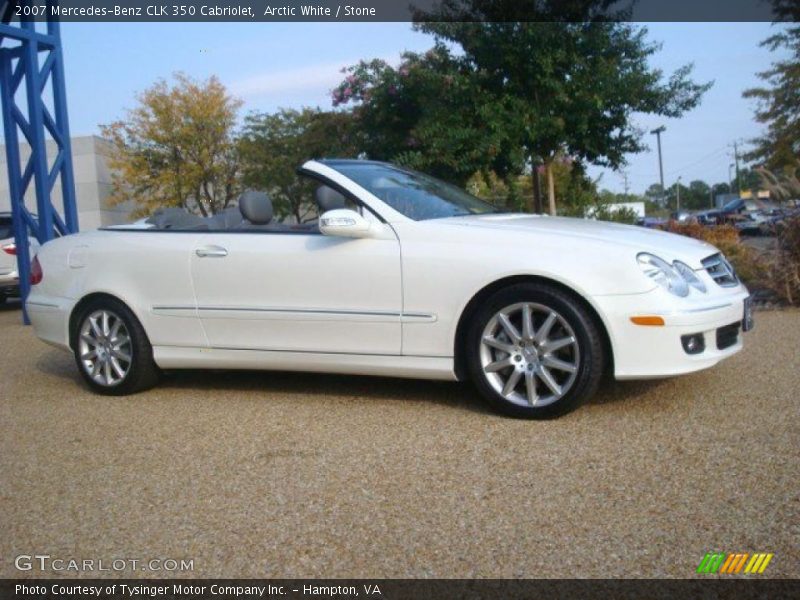 Arctic White / Stone 2007 Mercedes-Benz CLK 350 Cabriolet