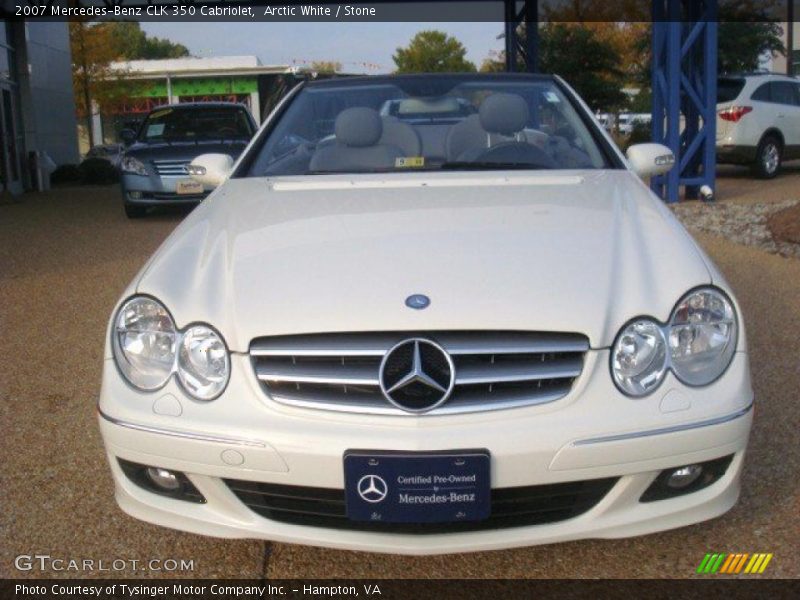 Arctic White / Stone 2007 Mercedes-Benz CLK 350 Cabriolet