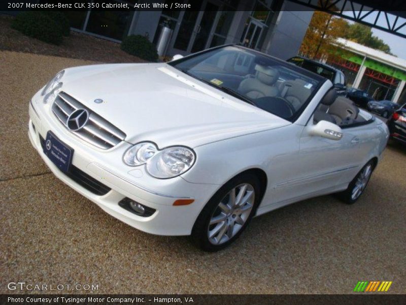 Arctic White / Stone 2007 Mercedes-Benz CLK 350 Cabriolet