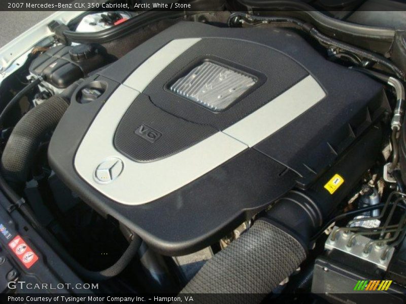 Arctic White / Stone 2007 Mercedes-Benz CLK 350 Cabriolet