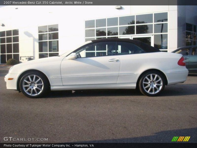 Arctic White / Stone 2007 Mercedes-Benz CLK 350 Cabriolet