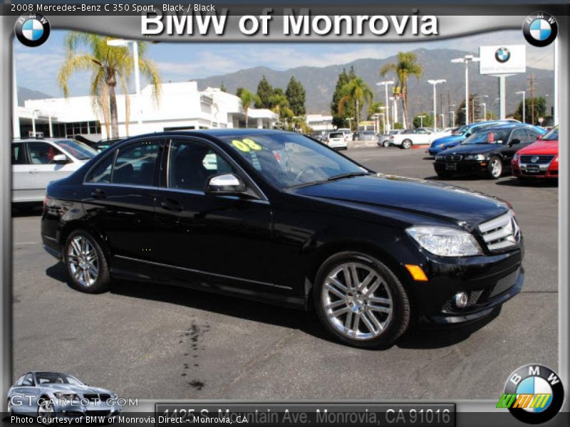 Black / Black 2008 Mercedes-Benz C 350 Sport