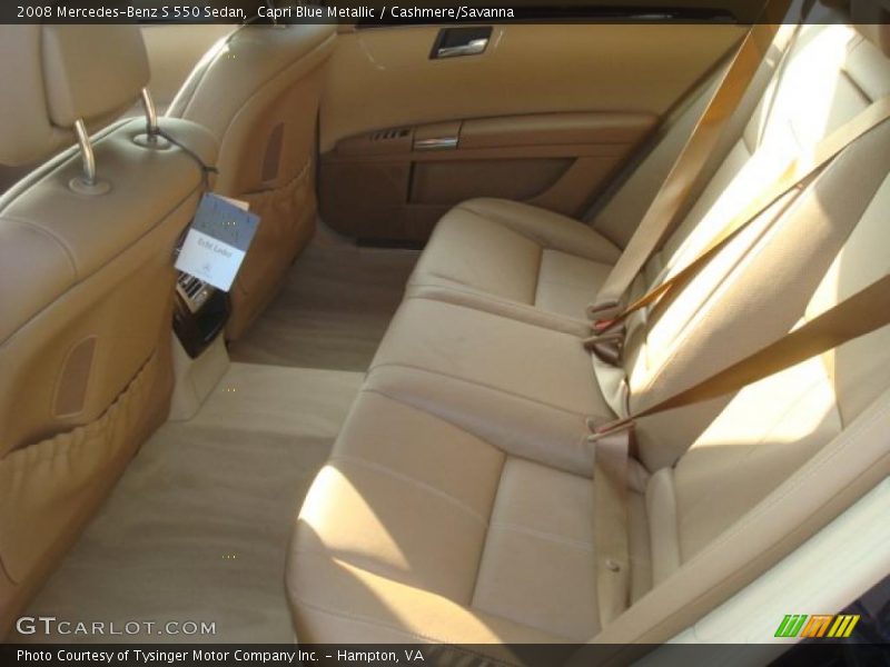Capri Blue Metallic / Cashmere/Savanna 2008 Mercedes-Benz S 550 Sedan