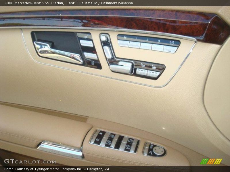 Capri Blue Metallic / Cashmere/Savanna 2008 Mercedes-Benz S 550 Sedan