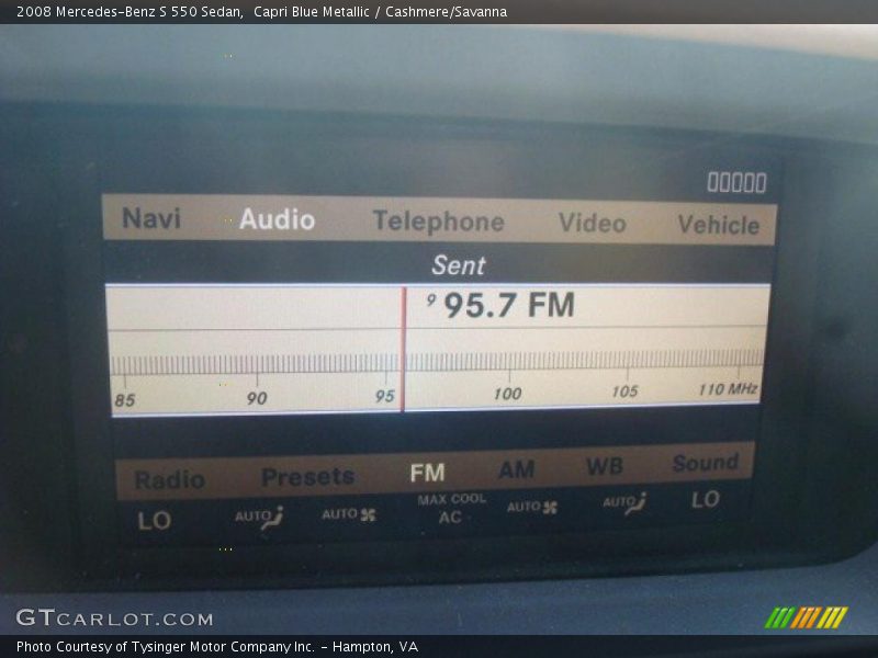 Capri Blue Metallic / Cashmere/Savanna 2008 Mercedes-Benz S 550 Sedan