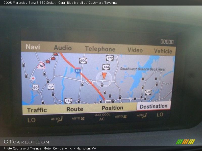 Capri Blue Metallic / Cashmere/Savanna 2008 Mercedes-Benz S 550 Sedan