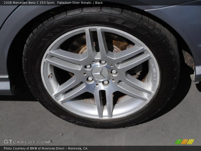 Palladium Silver Metallic / Black 2008 Mercedes-Benz C 350 Sport