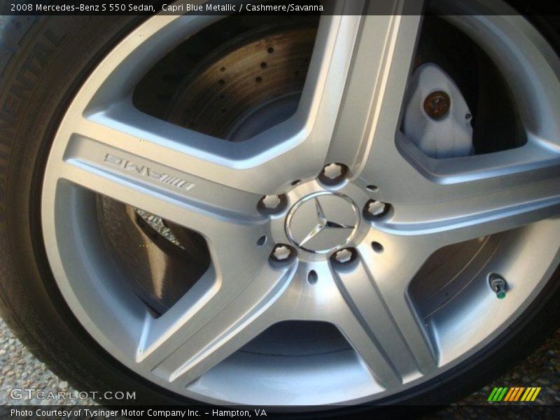Capri Blue Metallic / Cashmere/Savanna 2008 Mercedes-Benz S 550 Sedan