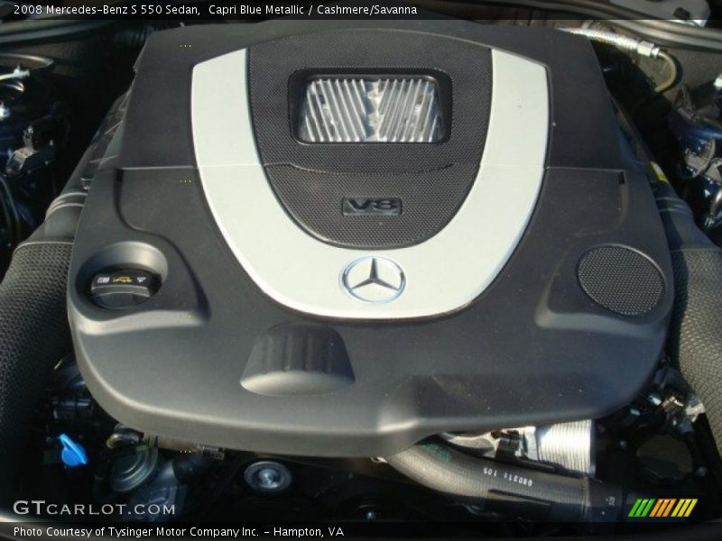 Capri Blue Metallic / Cashmere/Savanna 2008 Mercedes-Benz S 550 Sedan