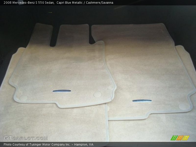 Capri Blue Metallic / Cashmere/Savanna 2008 Mercedes-Benz S 550 Sedan