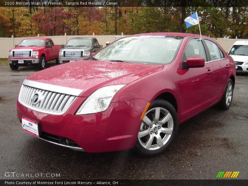 Sangria Red Metallic / Camel 2010 Mercury Milan V6 Premier