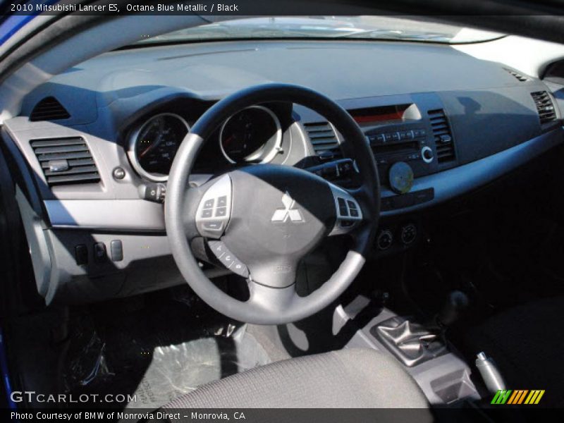 Octane Blue Metallic / Black 2010 Mitsubishi Lancer ES