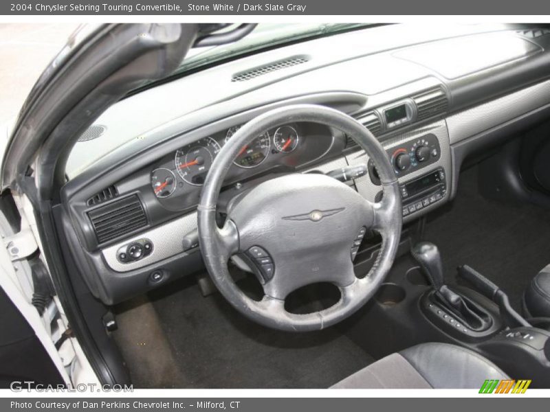 Stone White / Dark Slate Gray 2004 Chrysler Sebring Touring Convertible