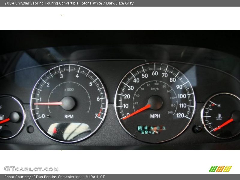 Stone White / Dark Slate Gray 2004 Chrysler Sebring Touring Convertible
