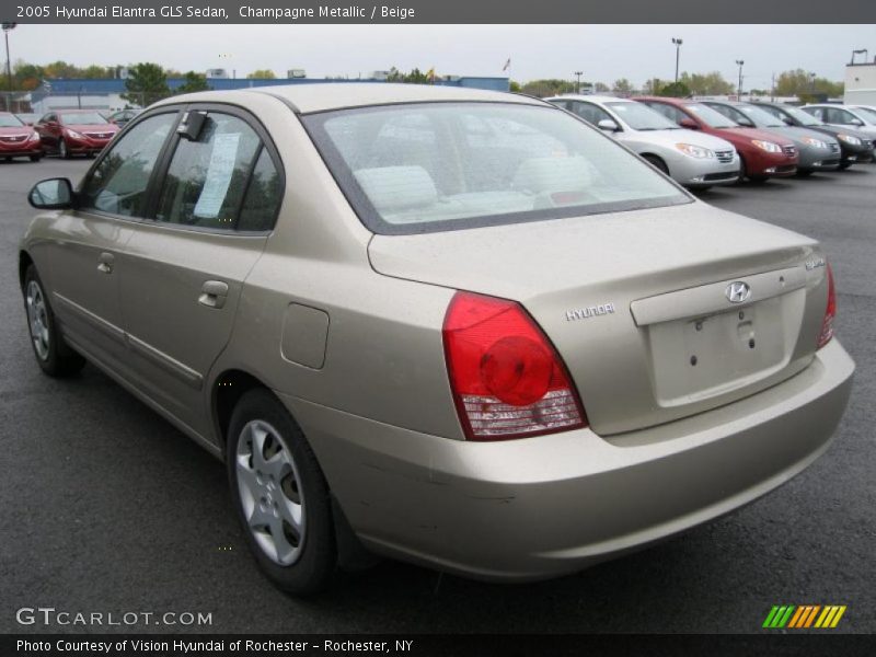 Champagne Metallic / Beige 2005 Hyundai Elantra GLS Sedan