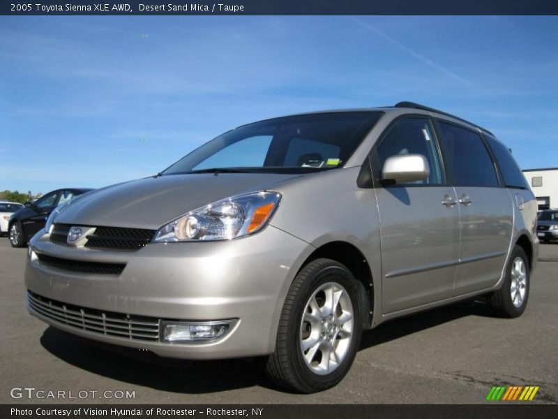 Desert Sand Mica / Taupe 2005 Toyota Sienna XLE AWD