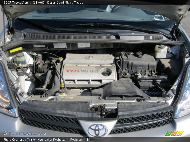Desert Sand Mica / Taupe 2005 Toyota Sienna XLE AWD