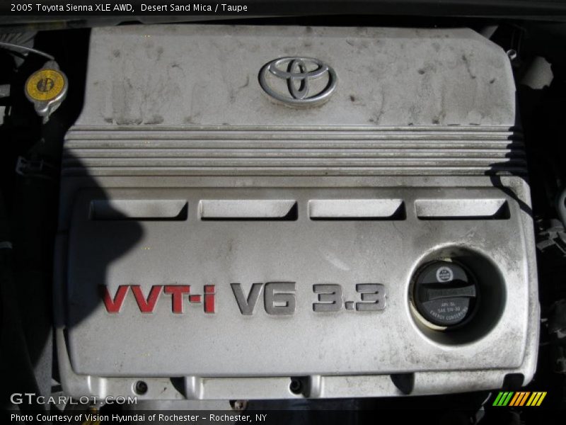 Desert Sand Mica / Taupe 2005 Toyota Sienna XLE AWD