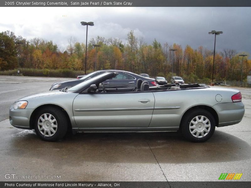 Satin Jade Pearl / Dark Slate Gray 2005 Chrysler Sebring Convertible