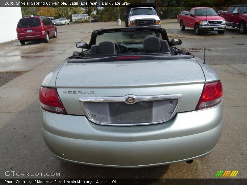 Satin Jade Pearl / Dark Slate Gray 2005 Chrysler Sebring Convertible