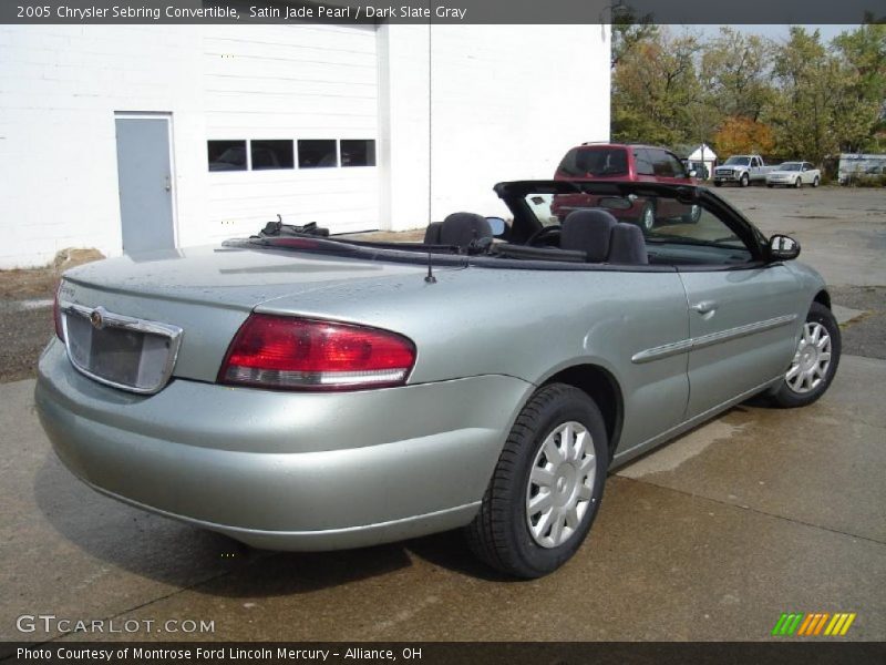 Satin Jade Pearl / Dark Slate Gray 2005 Chrysler Sebring Convertible