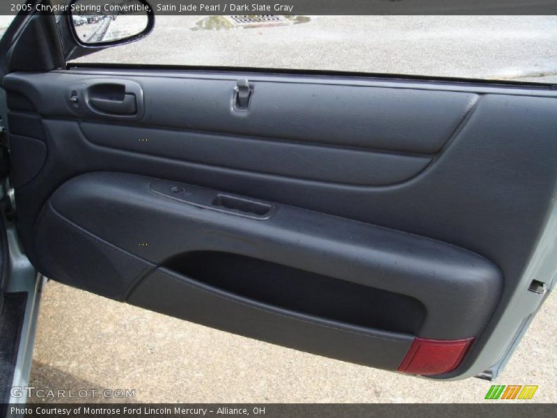 Satin Jade Pearl / Dark Slate Gray 2005 Chrysler Sebring Convertible