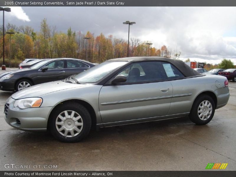 Satin Jade Pearl / Dark Slate Gray 2005 Chrysler Sebring Convertible