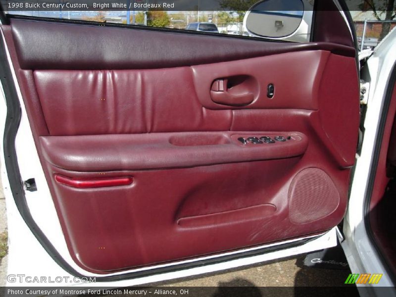 Bright White / Bordeaux Red 1998 Buick Century Custom