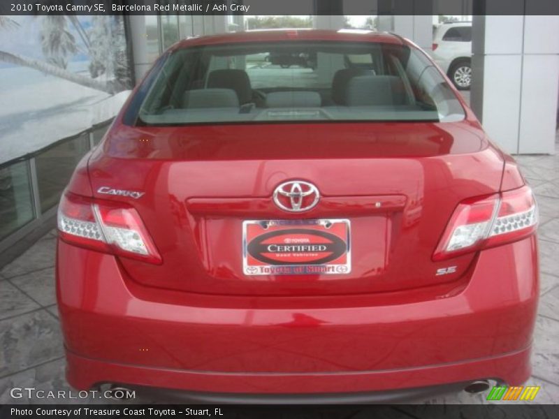 Barcelona Red Metallic / Ash Gray 2010 Toyota Camry SE