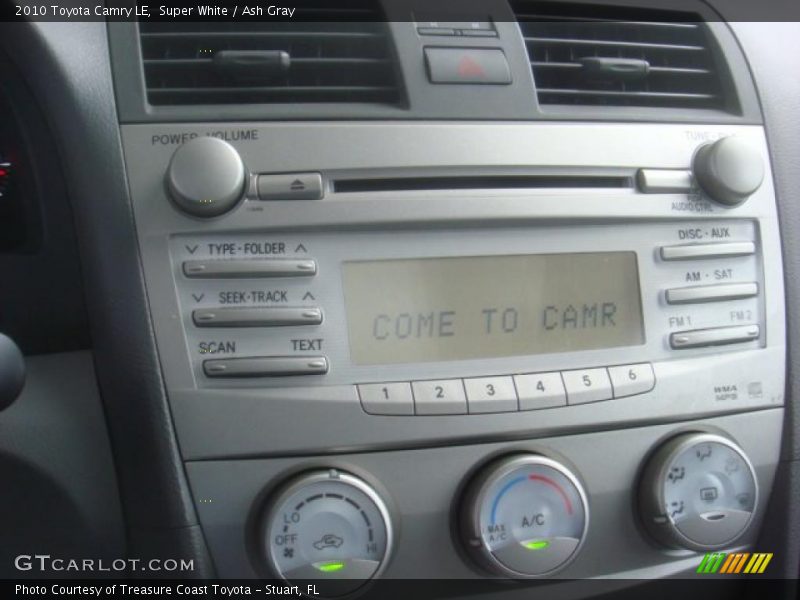 Super White / Ash Gray 2010 Toyota Camry LE