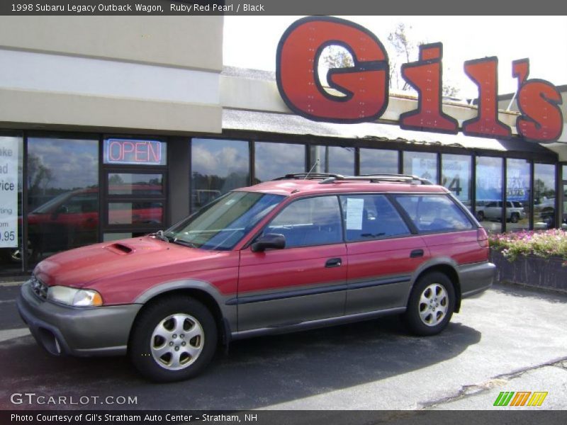 Ruby Red Pearl / Black 1998 Subaru Legacy Outback Wagon