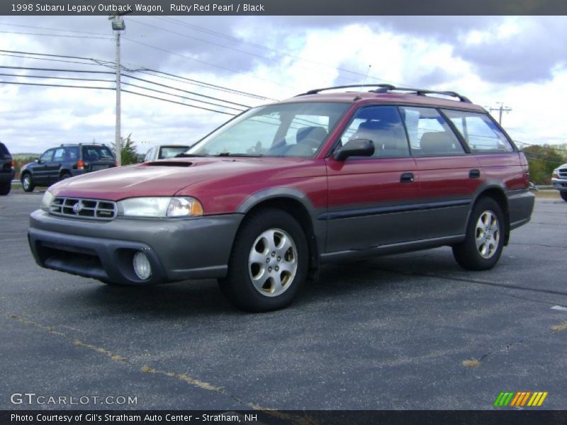 Ruby Red Pearl / Black 1998 Subaru Legacy Outback Wagon