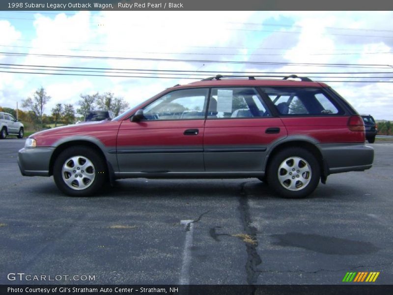 Ruby Red Pearl / Black 1998 Subaru Legacy Outback Wagon