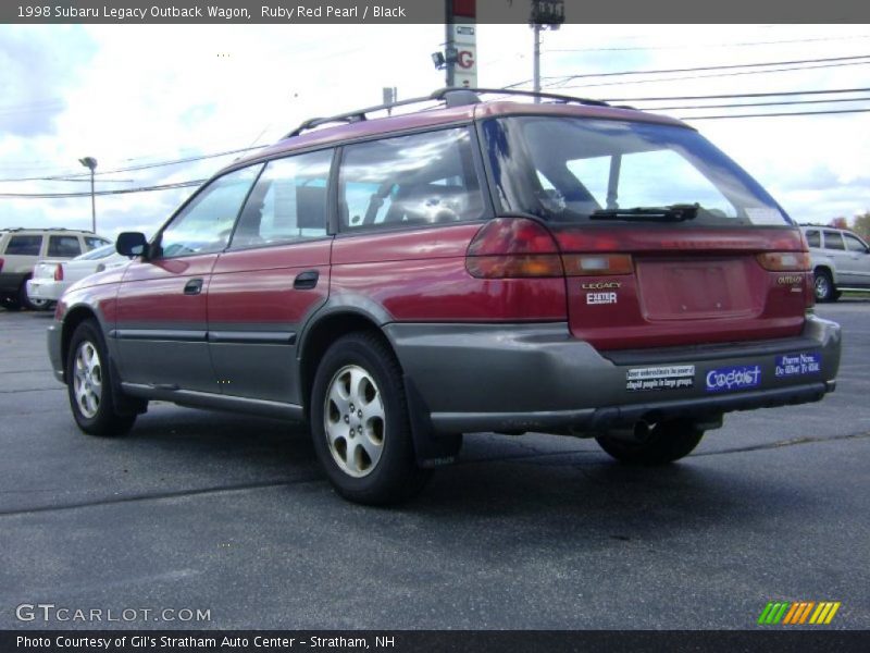 Ruby Red Pearl / Black 1998 Subaru Legacy Outback Wagon