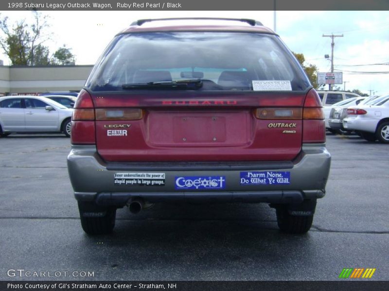 Ruby Red Pearl / Black 1998 Subaru Legacy Outback Wagon