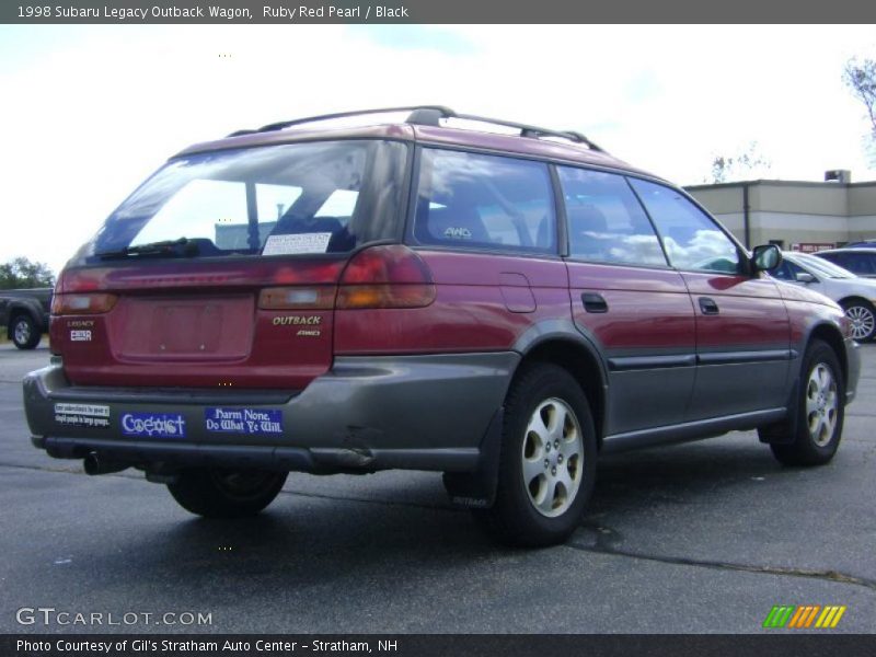 Ruby Red Pearl / Black 1998 Subaru Legacy Outback Wagon