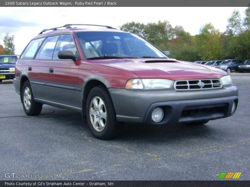 Ruby Red Pearl / Black 1998 Subaru Legacy Outback Wagon