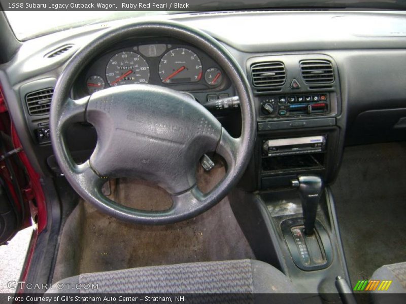 Ruby Red Pearl / Black 1998 Subaru Legacy Outback Wagon