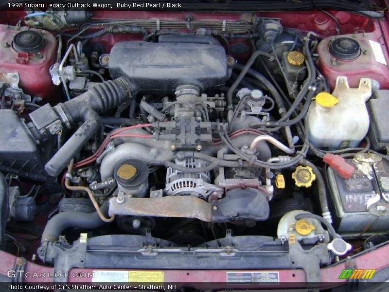 Ruby Red Pearl / Black 1998 Subaru Legacy Outback Wagon