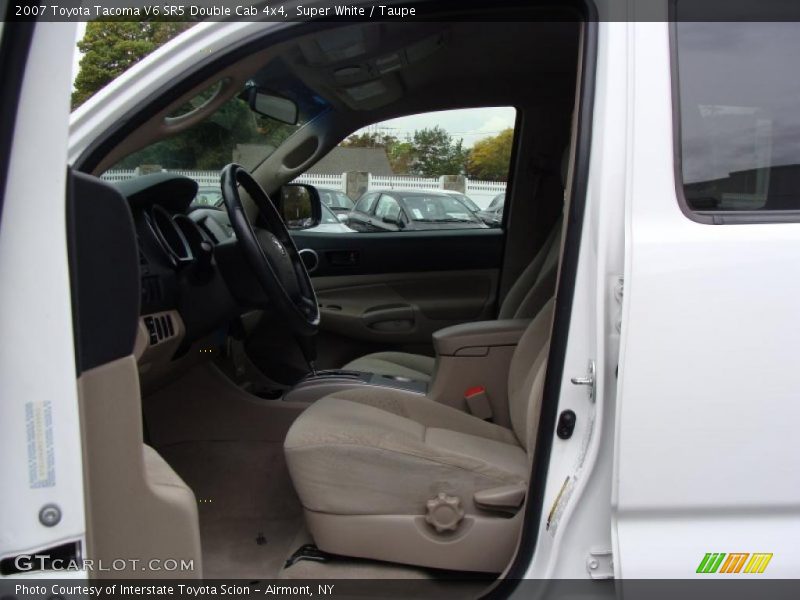 Super White / Taupe 2007 Toyota Tacoma V6 SR5 Double Cab 4x4