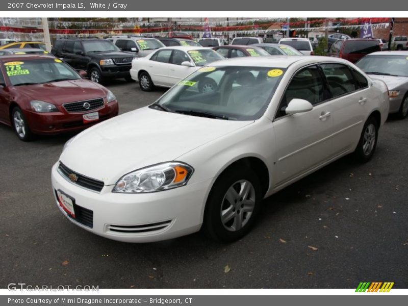 White / Gray 2007 Chevrolet Impala LS